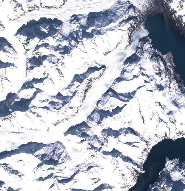 Aerial view of Margerie Glacier