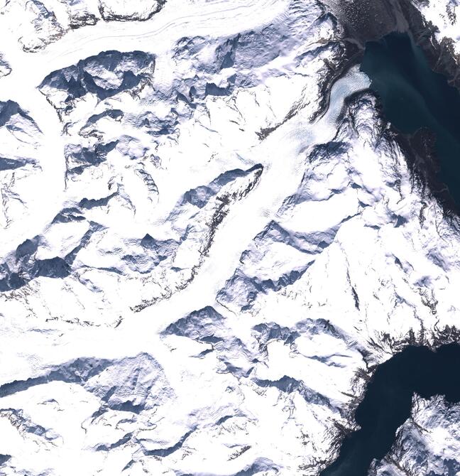 Aerial view of Margerie Glacier