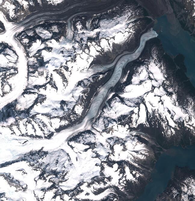 Aerial view of Margerie Glacier