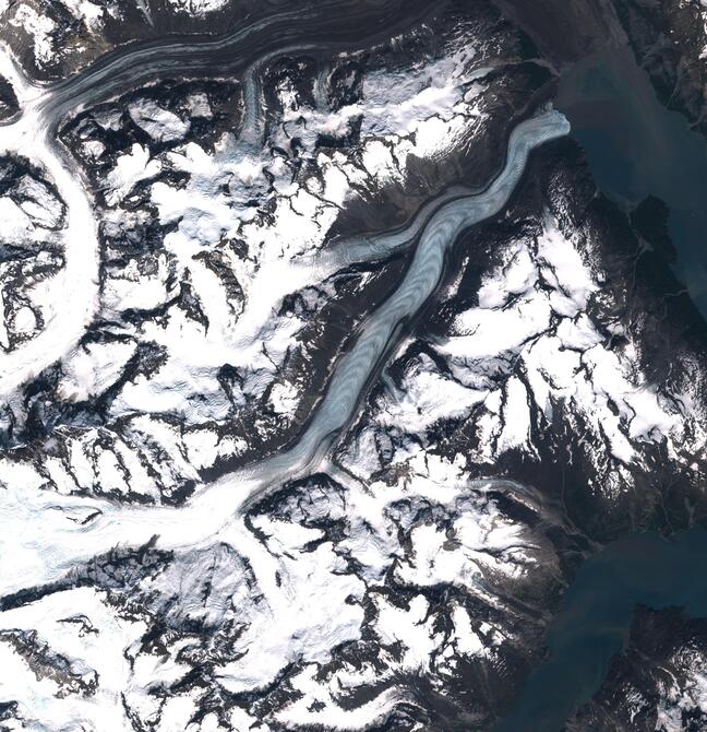 Aerial view of Margerie Glacier