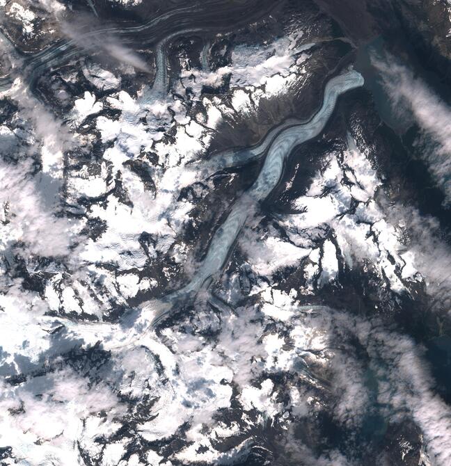 Aerial view of Margerie Glacier