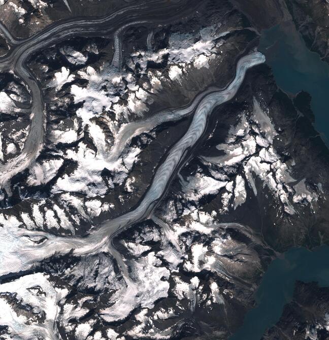 Aerial view of Margerie Glacier