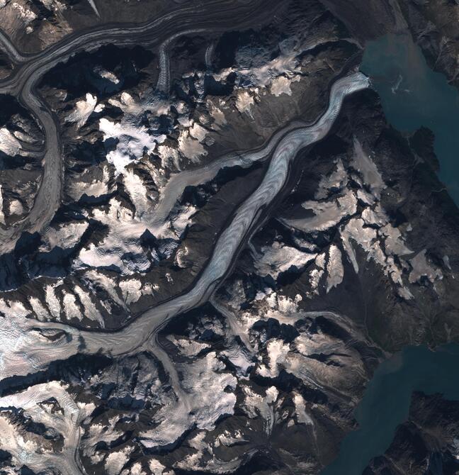 Aerial view of Margerie Glacier