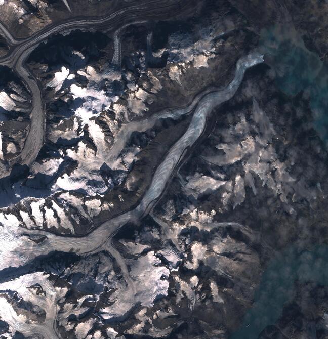 Aerial view of Margerie Glacier