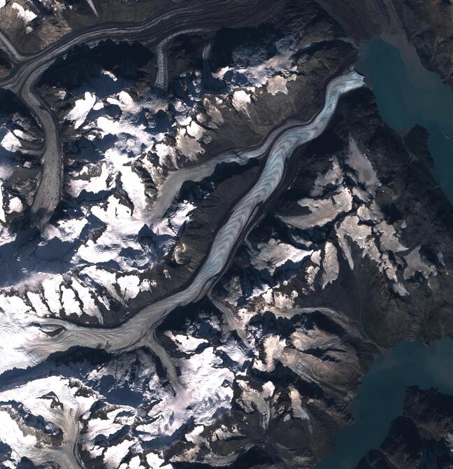 Aerial view of Margerie Glacier