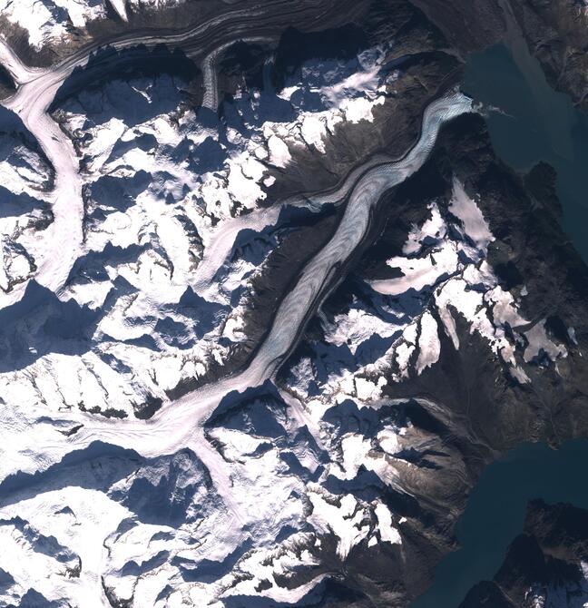 Aerial view of Margerie Glacier