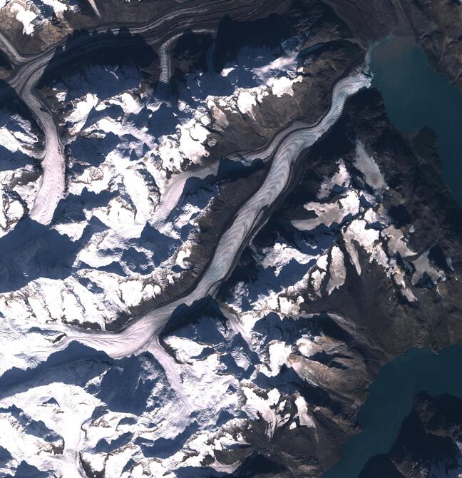 Aerial view of Margerie Glacier