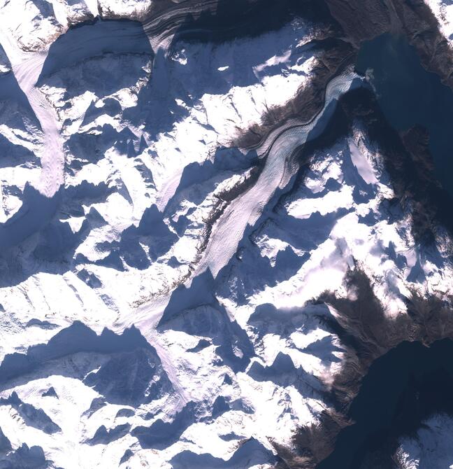 Aerial view of Margerie Glacier