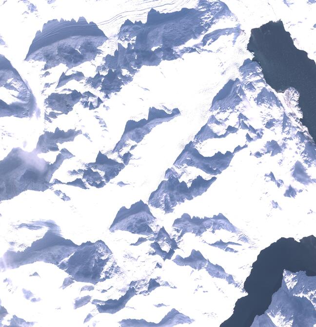 Aerial view of Margerie Glacier