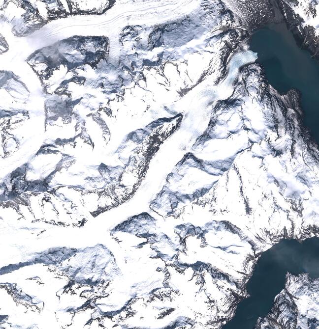 Aerial view of Margerie Glacier