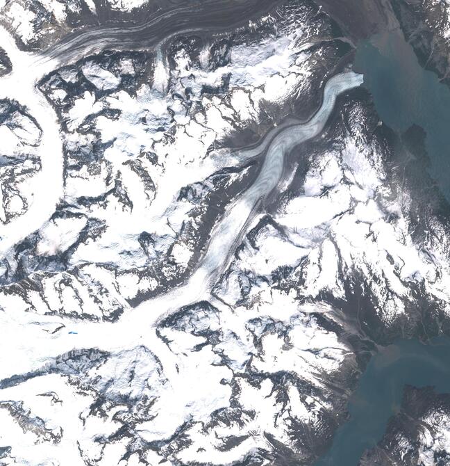 Aerial view of Margerie Glacier