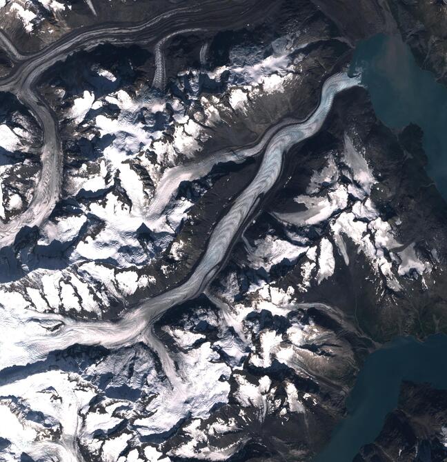 Aerial view of Margerie Glacier