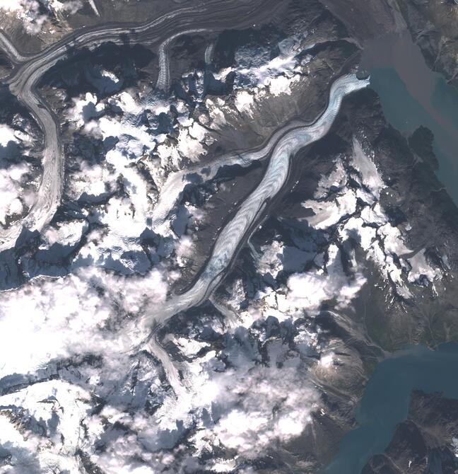 Aerial view of Margerie Glacier