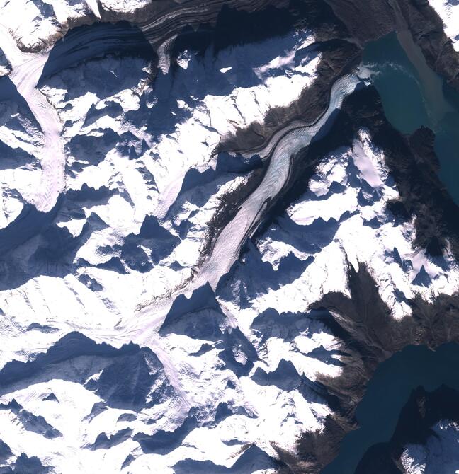 Aerial view of Margerie Glacier