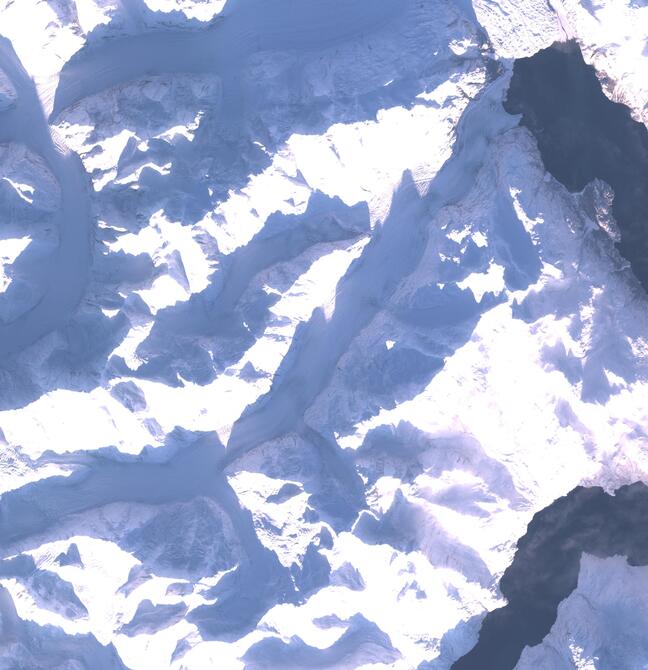 Aerial view of Margerie Glacier