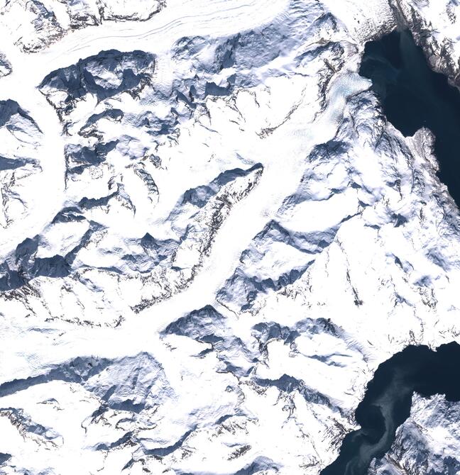 Aerial view of Margerie Glacier