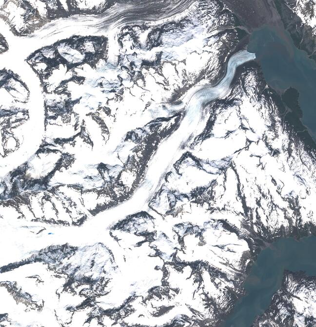 Aerial view of Margerie Glacier