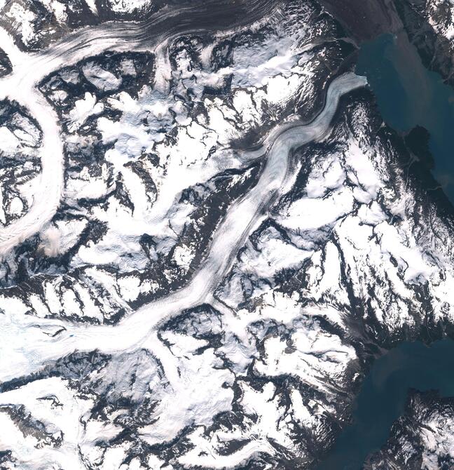 Aerial view of Margerie Glacier