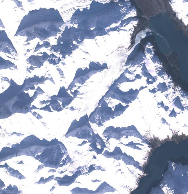 Aerial view of Margerie Glacier