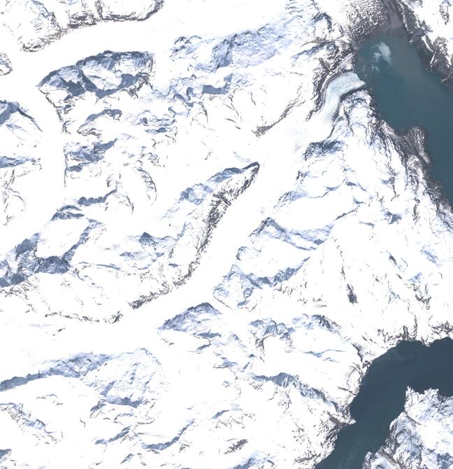 Aerial view of Margerie Glacier