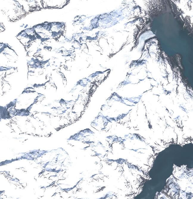 Aerial view of Margerie Glacier