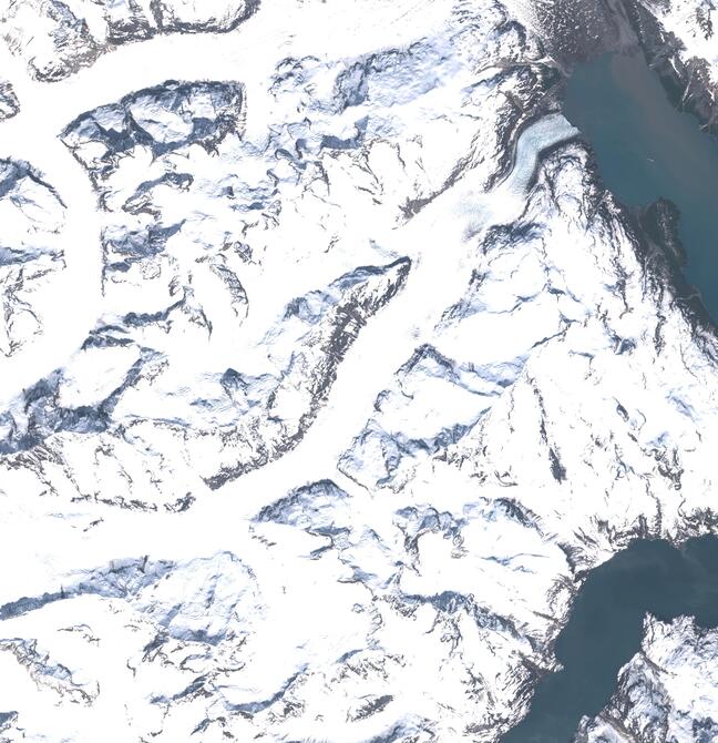 Aerial view of Margerie Glacier