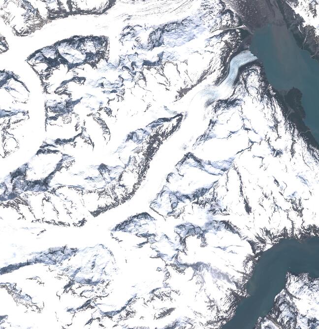 Aerial view of Margerie Glacier