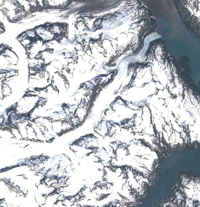 Aerial view of Margerie Glacier