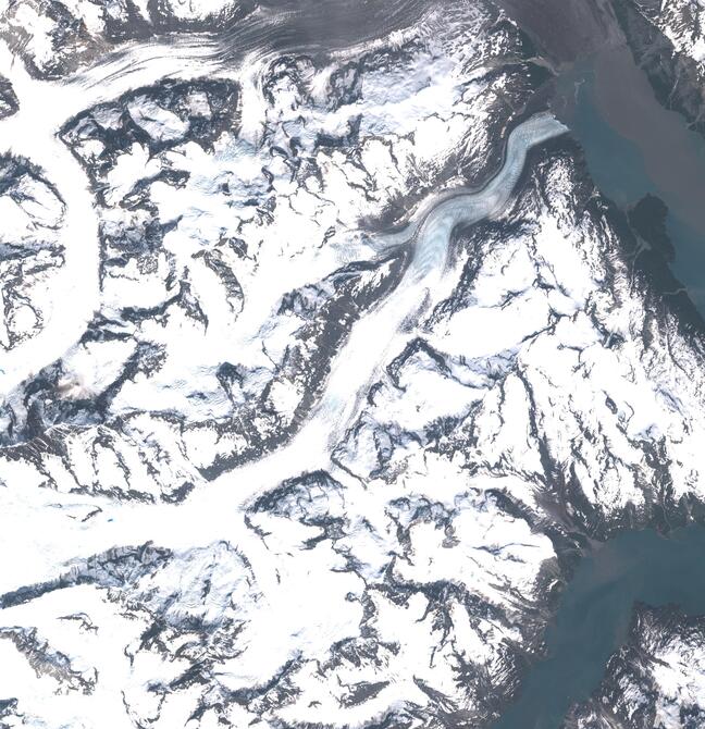 Aerial view of Margerie Glacier