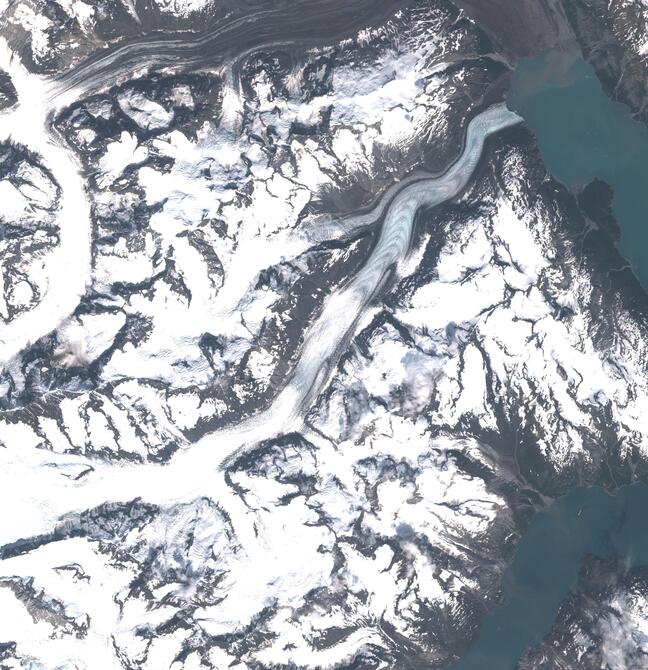 Aerial view of Margerie Glacier