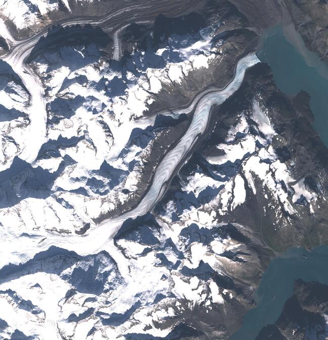 Aerial view of Margerie Glacier