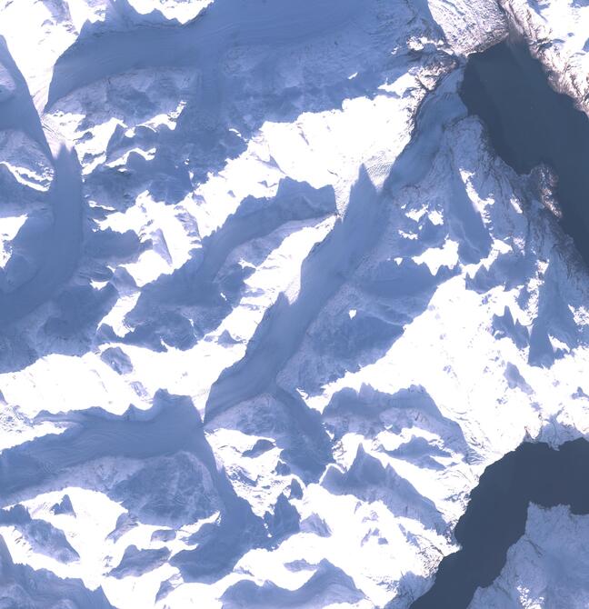 Aerial view of Margerie Glacier