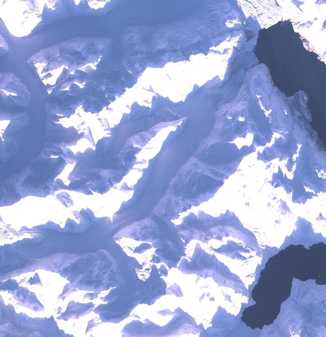 Aerial view of Margerie Glacier