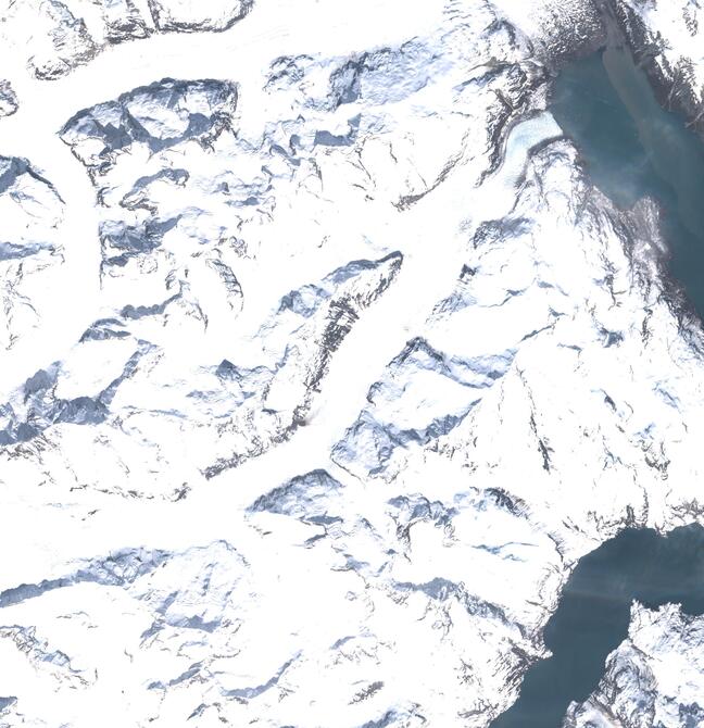 Aerial view of Margerie Glacier