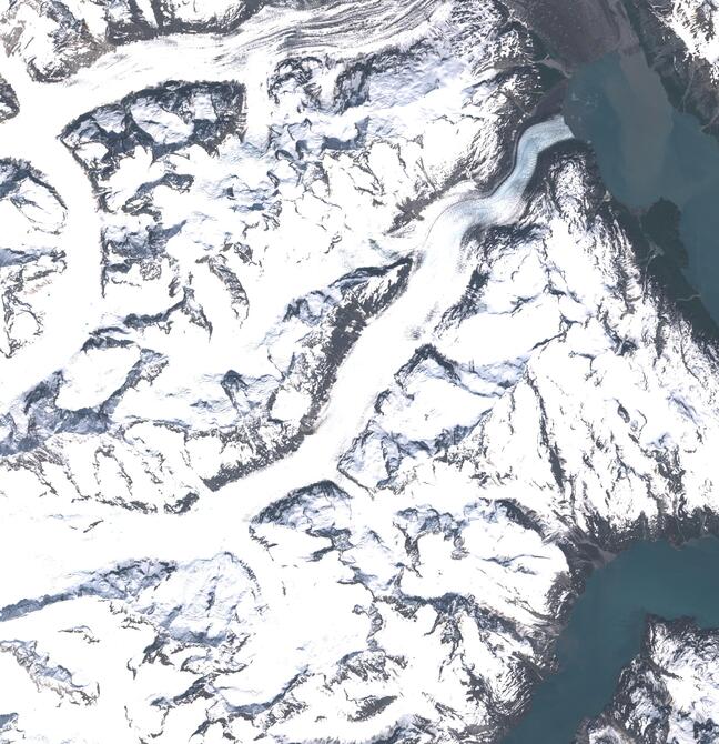 Aerial view of Margerie Glacier