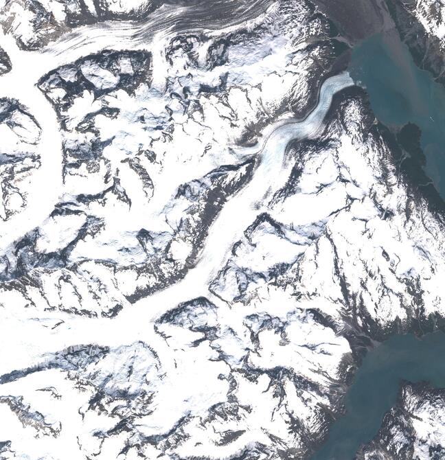 Aerial view of Margerie Glacier