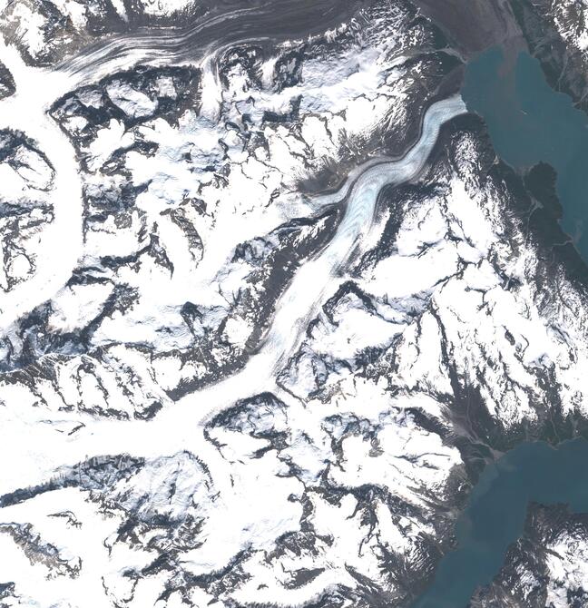 Aerial view of Margerie Glacier