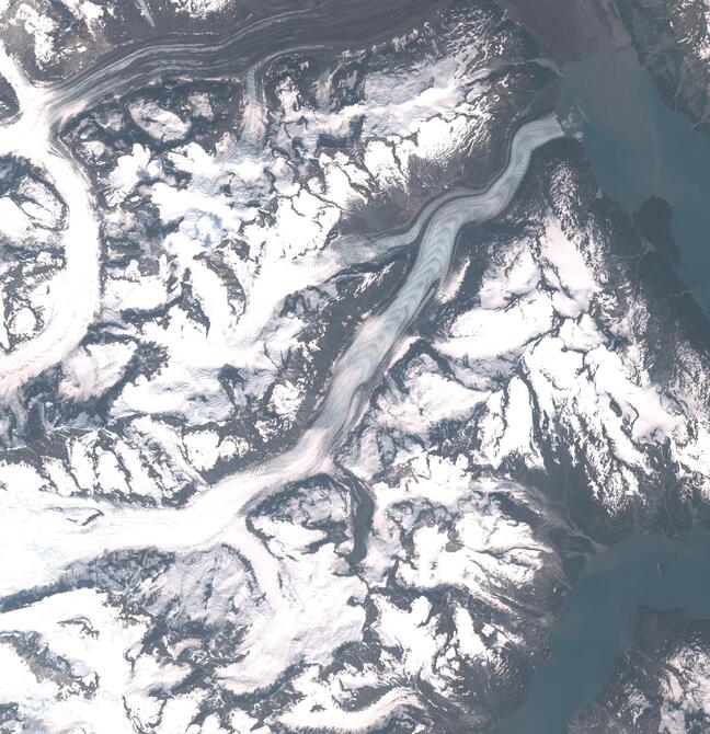 Aerial view of Margerie Glacier