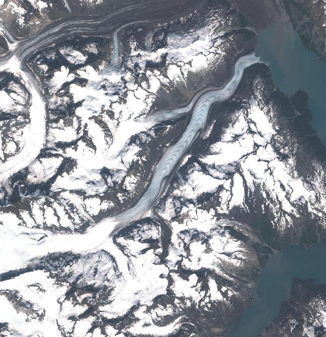 Aerial view of Margerie Glacier