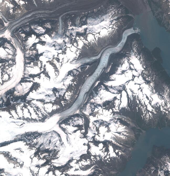 Aerial view of Margerie Glacier