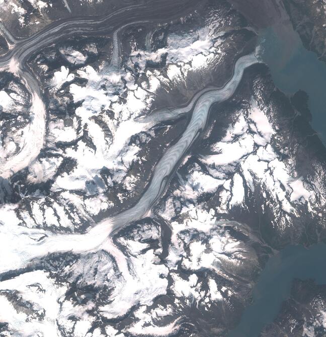 Aerial view of Margerie Glacier