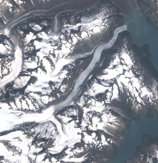 Aerial view of Margerie Glacier