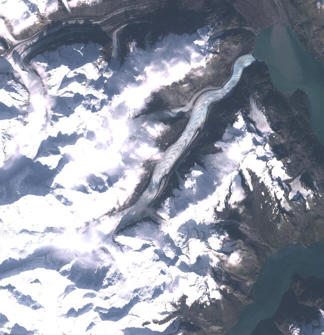 Aerial view of Margerie Glacier