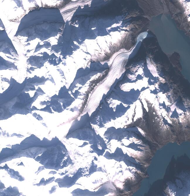 Aerial view of Margerie Glacier