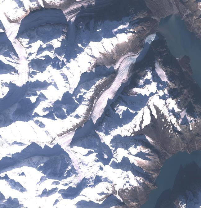 Aerial view of Margerie Glacier