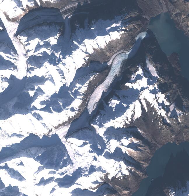 Aerial view of Margerie Glacier