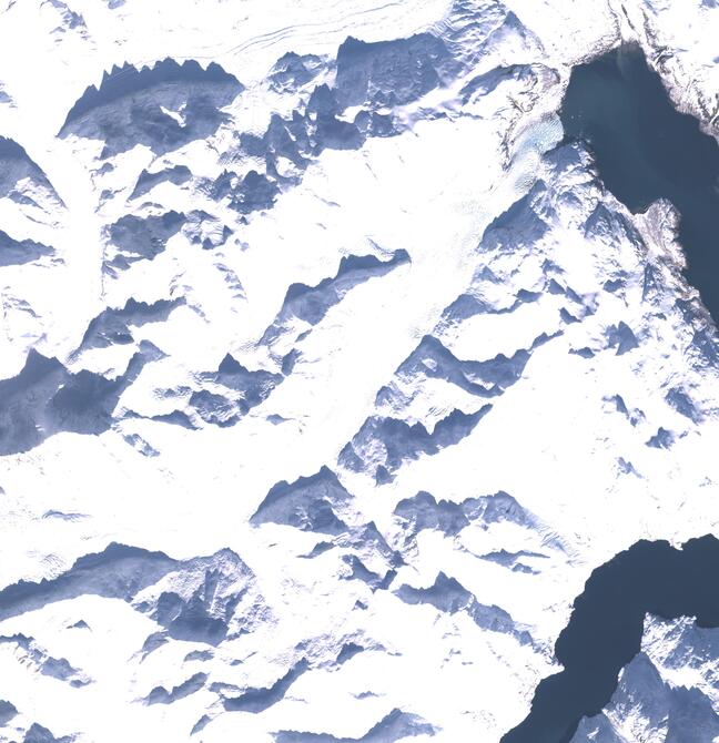 Aerial view of Margerie Glacier