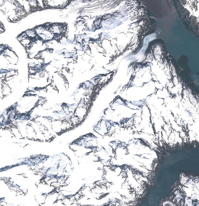 Aerial view of Margerie Glacier