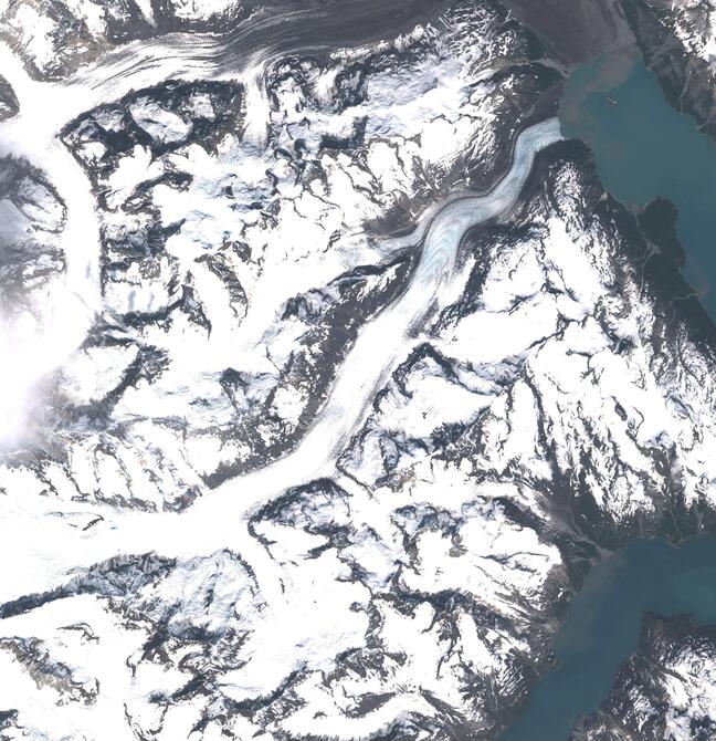 Aerial view of Margerie Glacier