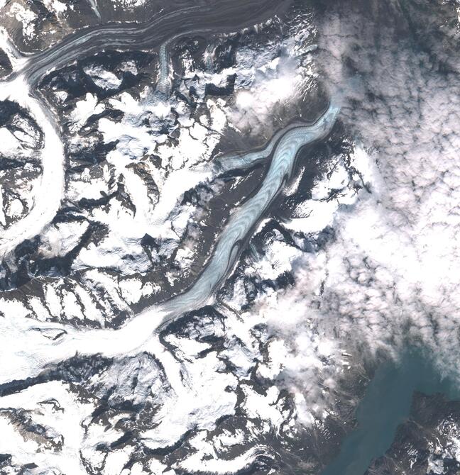 Aerial view of Margerie Glacier